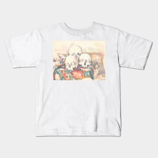 The Three Skulls by Paul Cezanne Kids T-Shirt